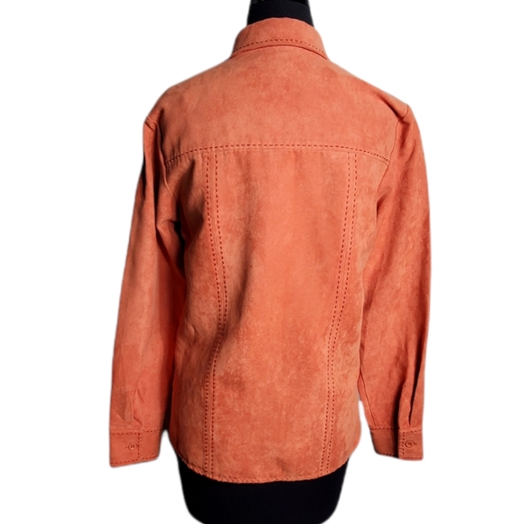 Relativity faux suede button down top size small - Picture 2 of 7